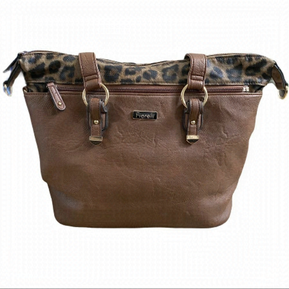 Giorgio Fiorelli brown double trap shoulder bag - Picture 1 of 12